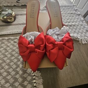 Journee Collection Women's Red Bow Mules